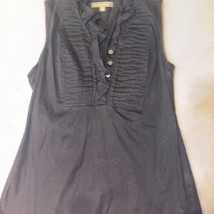 Banana Republic Black Ruffled Blouse